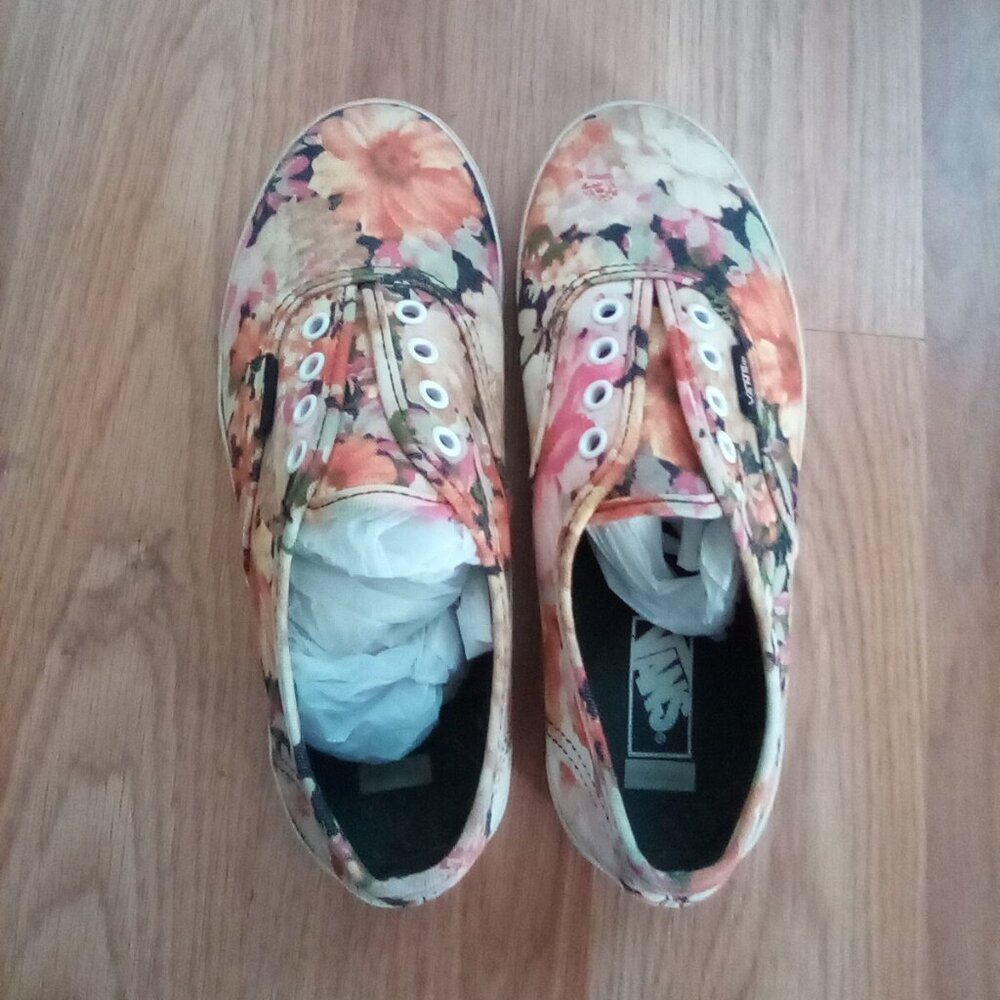 Vans flower print kids size 3
